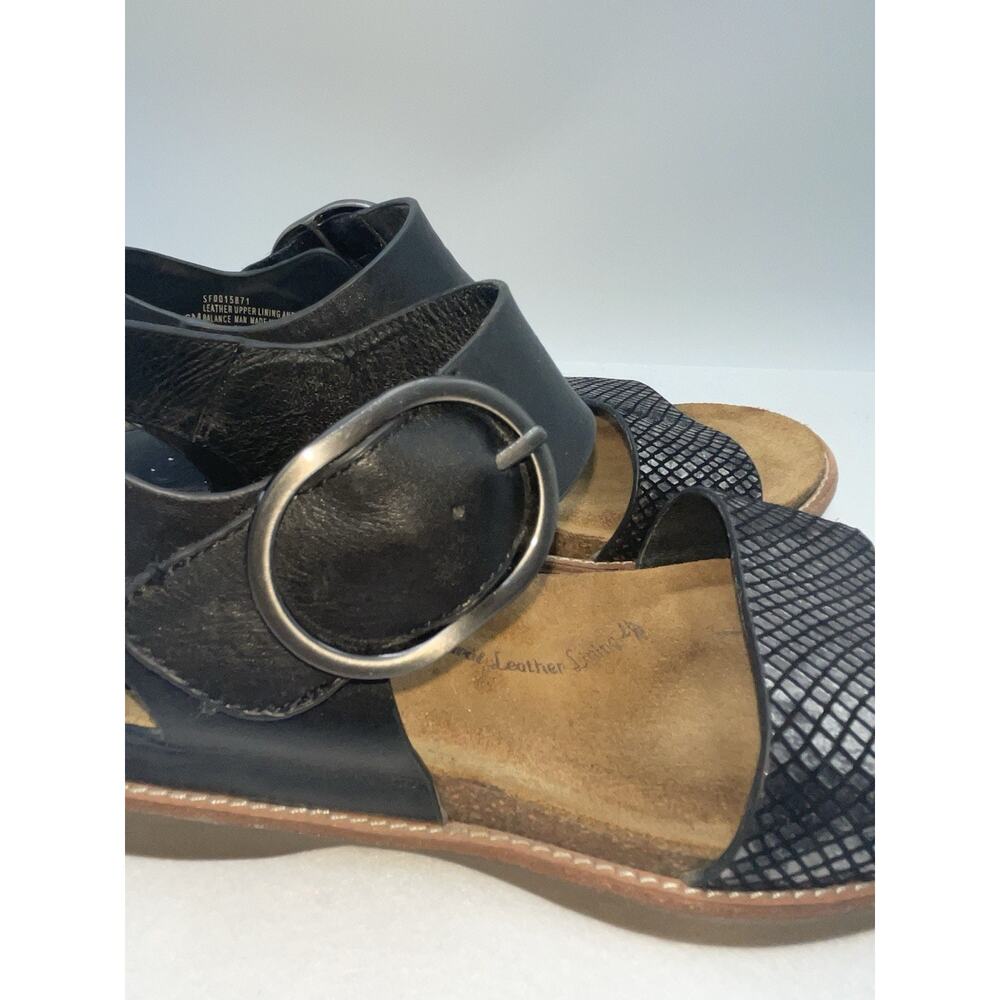 Sofft Bali Metallic Leather Sandals‎ Women Size 6M Black - Picture 15 of 16